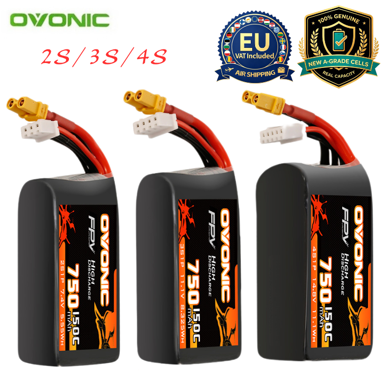 Lipo Battery 4S - HOT OVONIC 150C 750mAh 7.4V/11.1V/14.8V Lipo