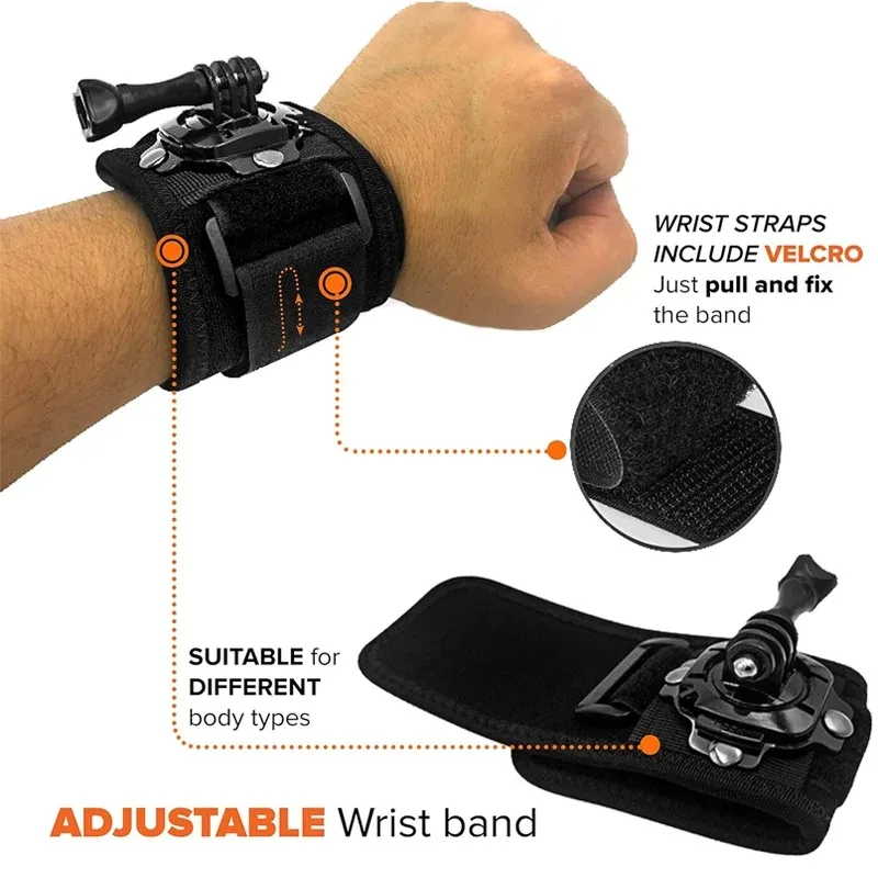 Runcam Camera - 360° Rotatable Wrist Strap Mount For