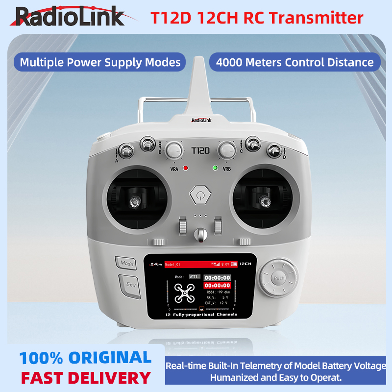 Radio Transmitter 2.4Ghz - RadioLink T12D 12-Channel 2.4GHz RC Transmitter