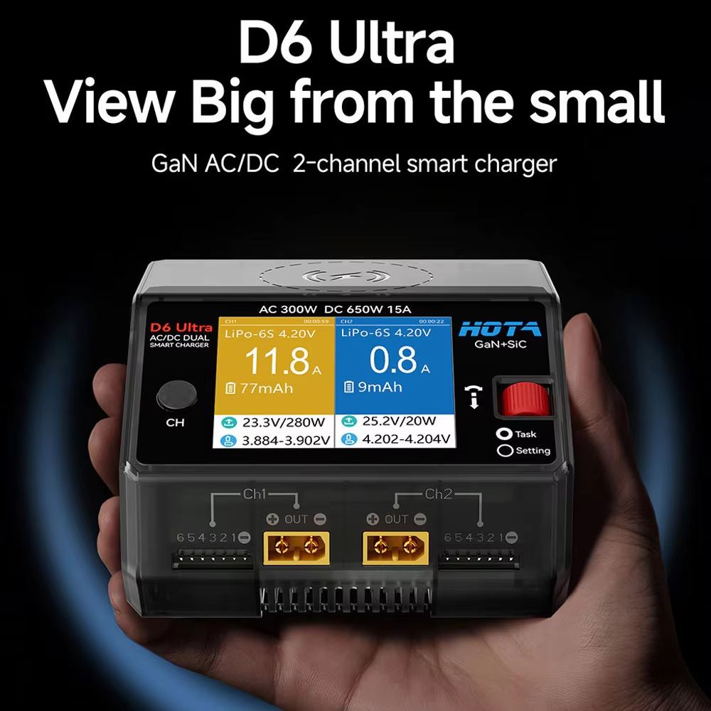 HOTA D6 Ultra GaN+SiC Dual Cha - Balance Charger Rc review and price