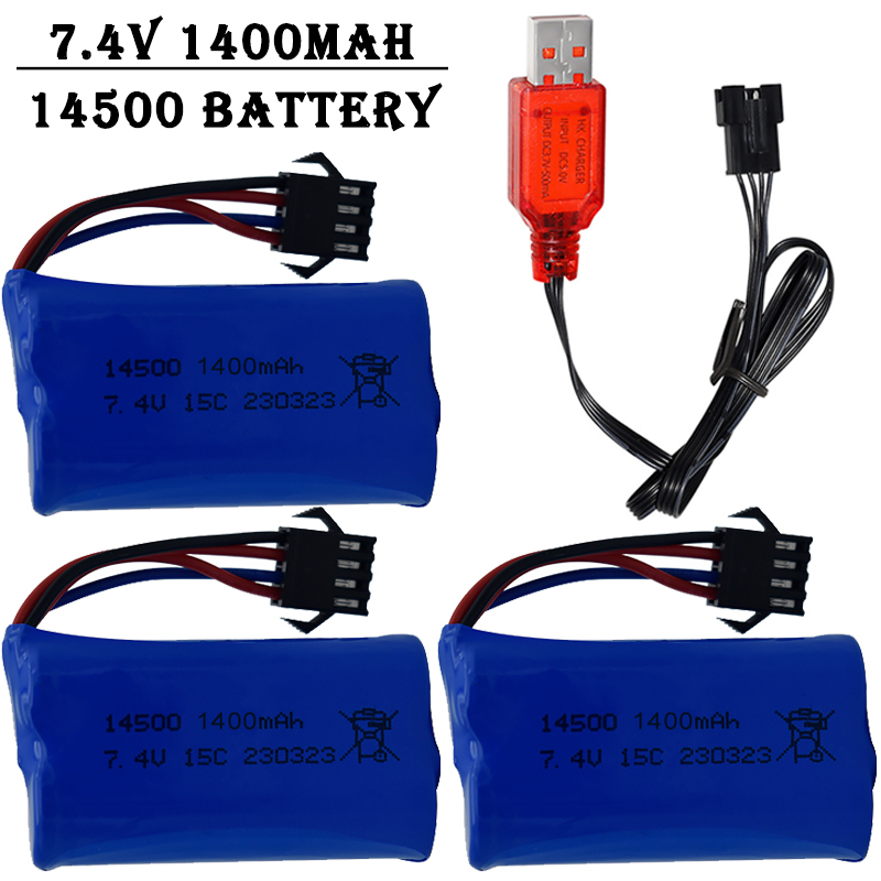 7.4V 1400mAh 14500 Lithium-Ion - Balance Charger Rc review and price