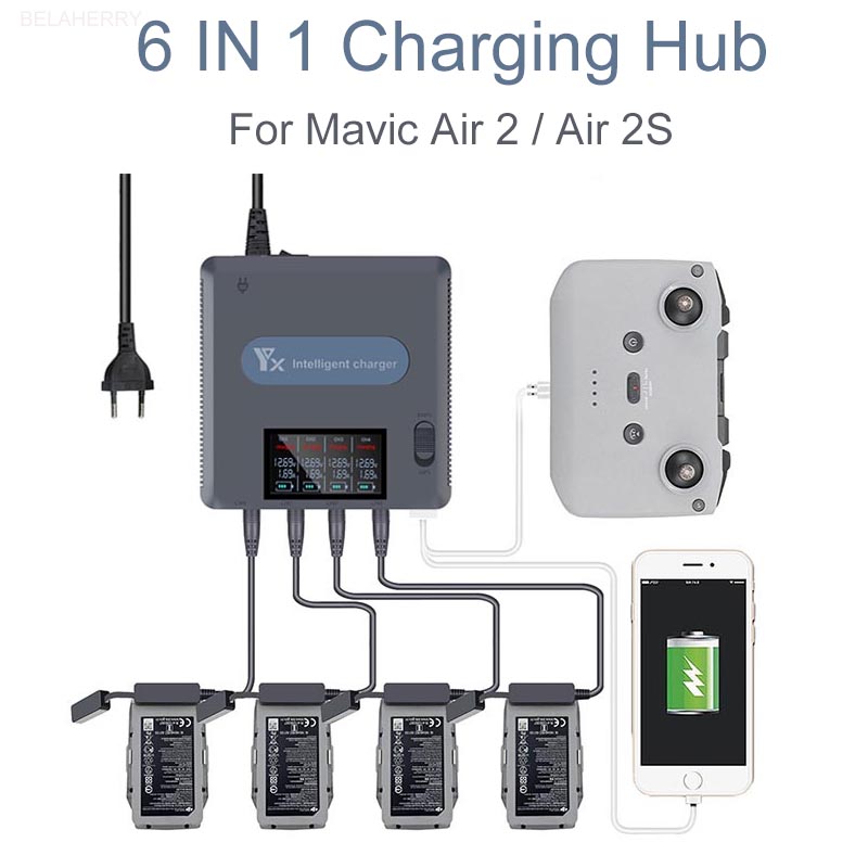 6 in 1 Digital display Battery - Drone Battery Charger review and price