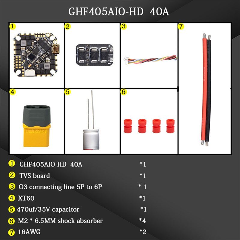 ABTI-GHF405AIO-HD 40A AIO Flig - F405 Flight Controller review and price