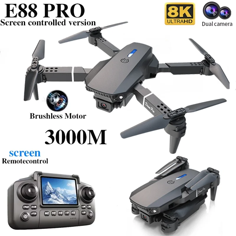 Professional E88 PRO Drone wit - Brushed Drone Motor review and price