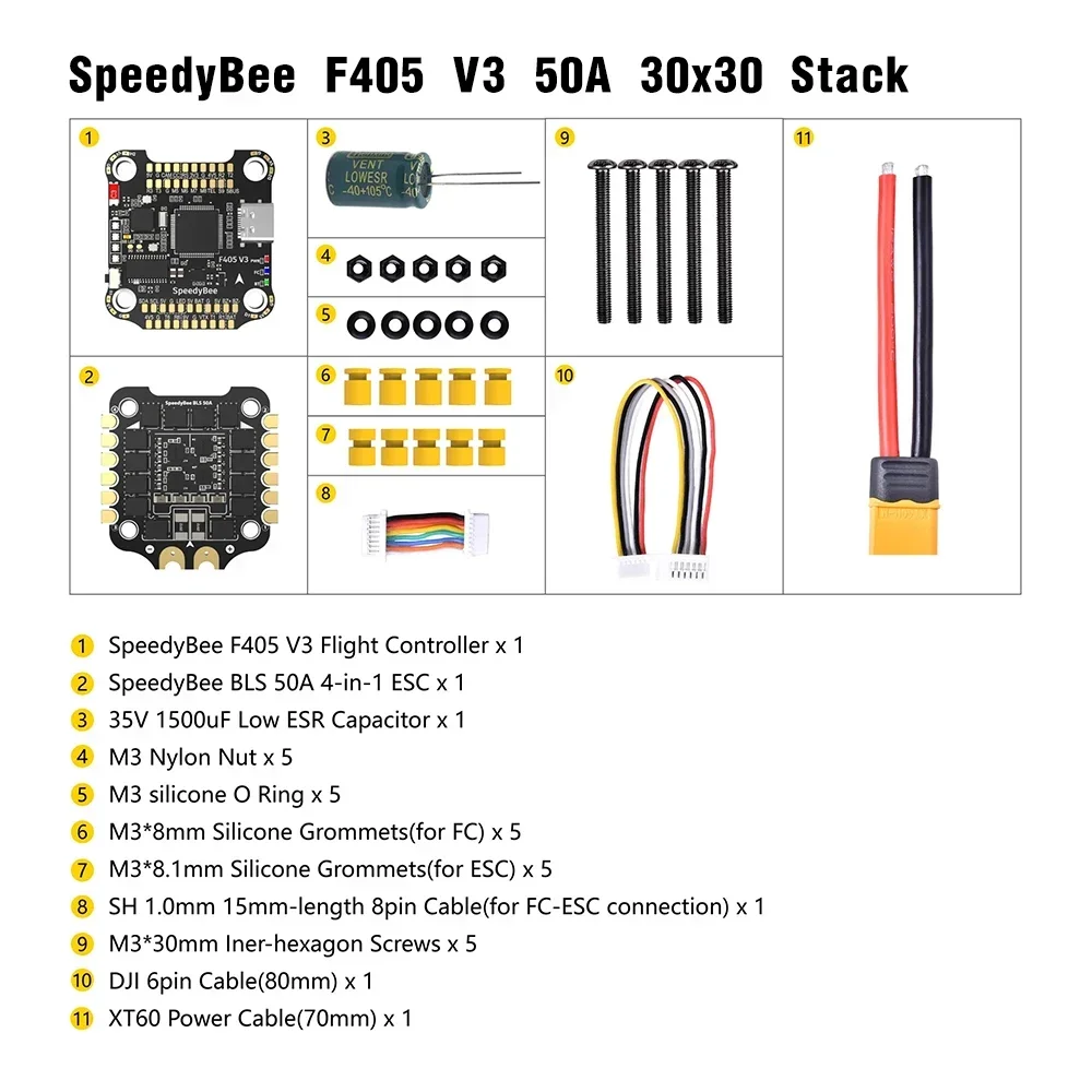 SpeedyBee F405 V3/V4 FC ESC St - F405 Flight Controller review and price