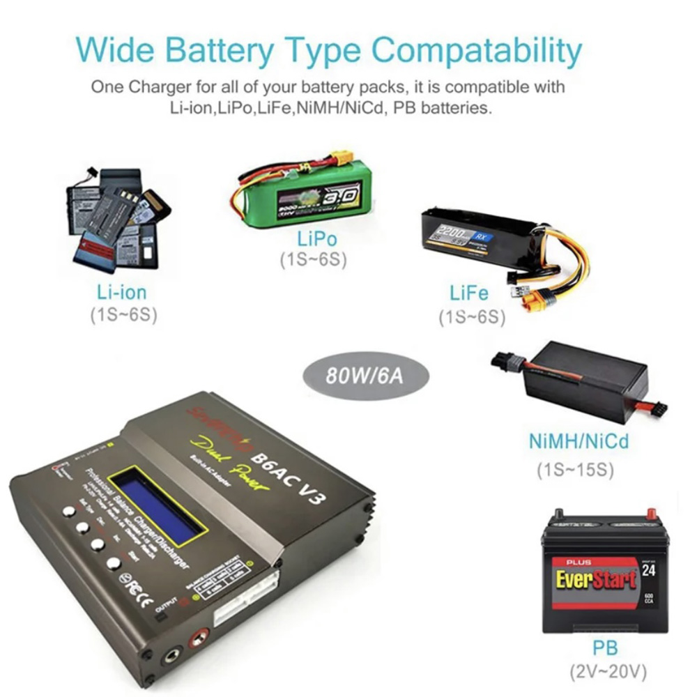 80W IMAX B6AC V3 Balance Charg - Balance Charger Rc review and price