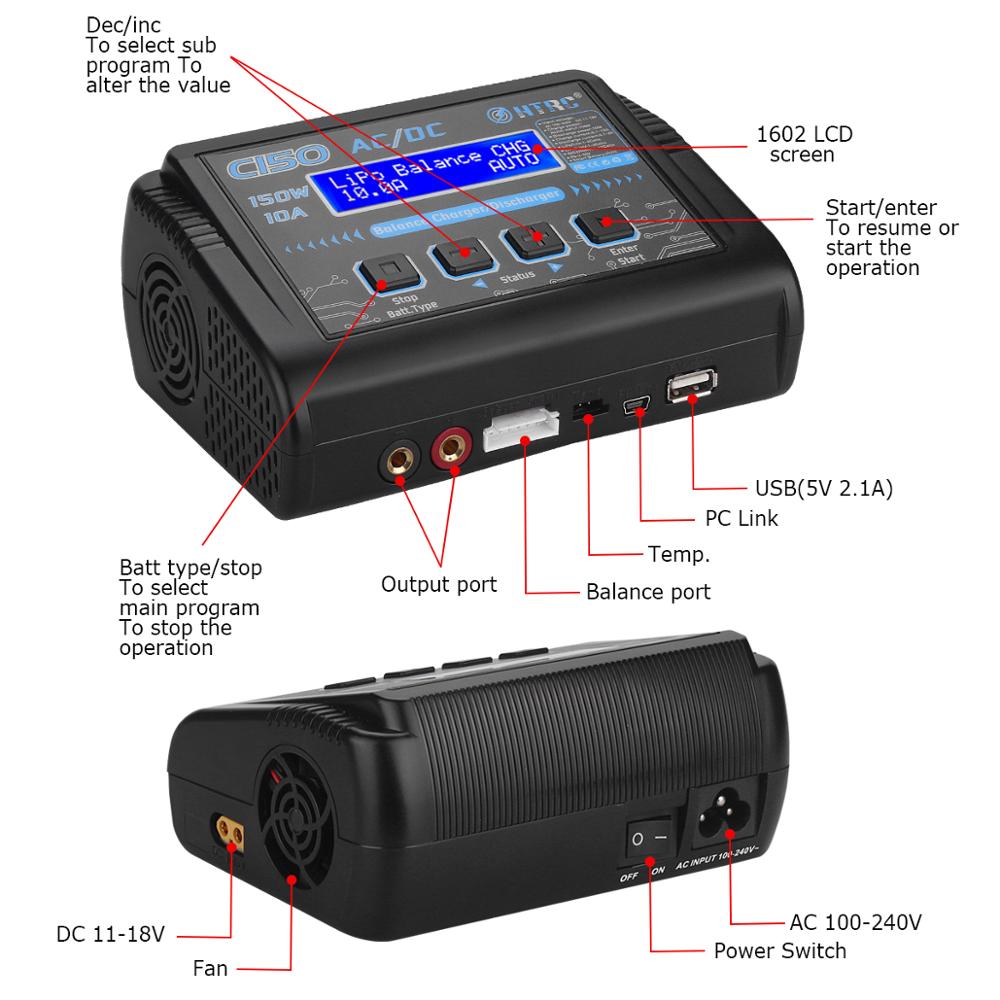 Original HTRC C150 Lipo Charge - Balance Charger Rc review and price