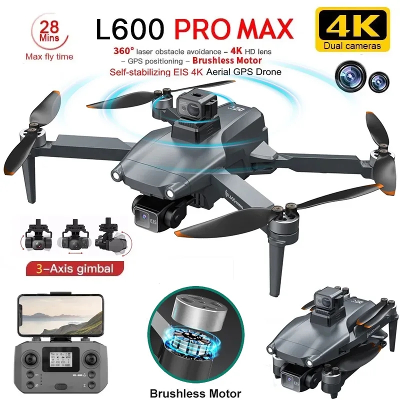 L600 PRO MAX GPS Drone Profess - Brushed Drone Motor review and price
