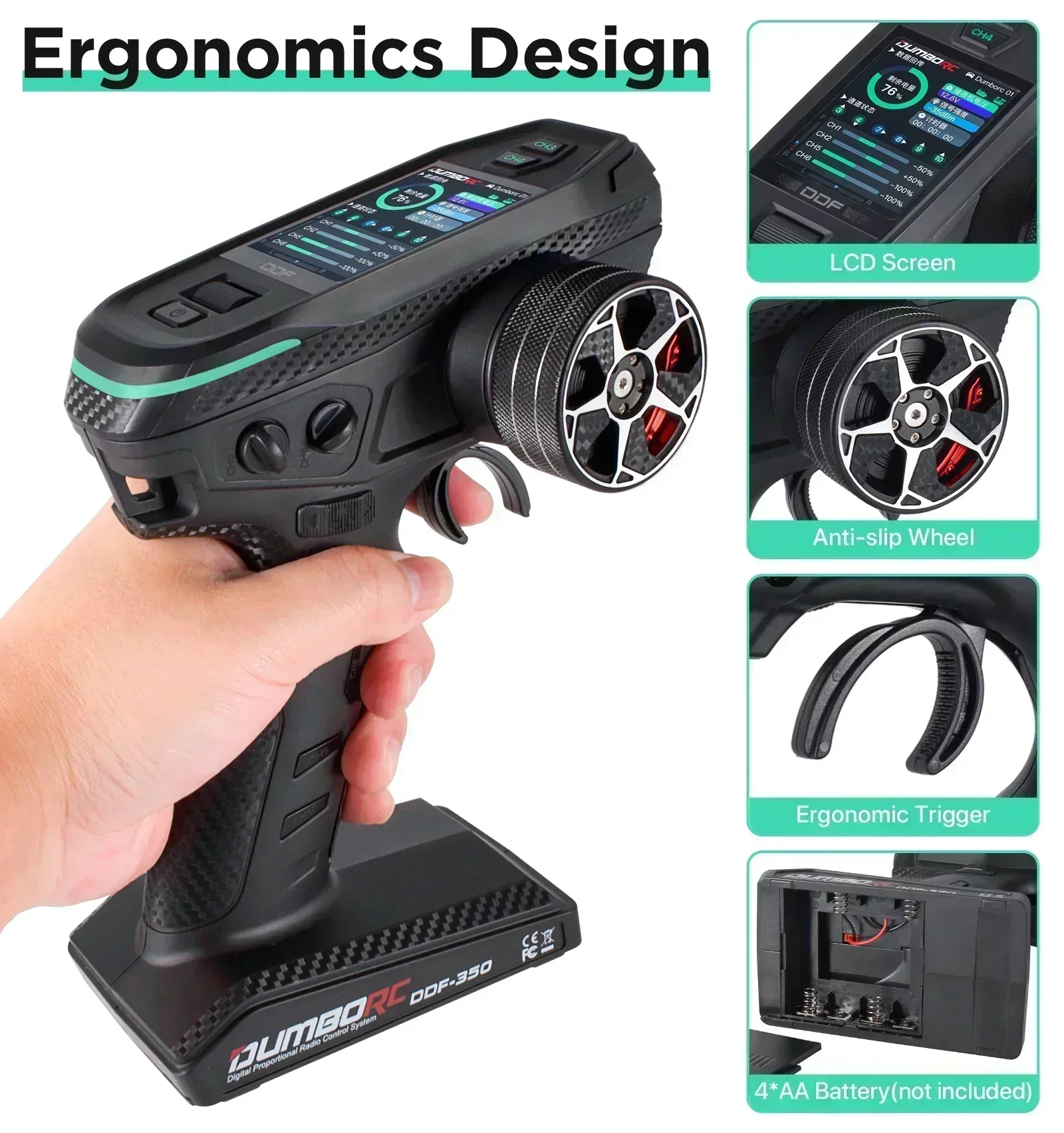 DUMBORC 10CH DDF-350 RC Remote - Radio Transmitter 2.4Ghz review and price