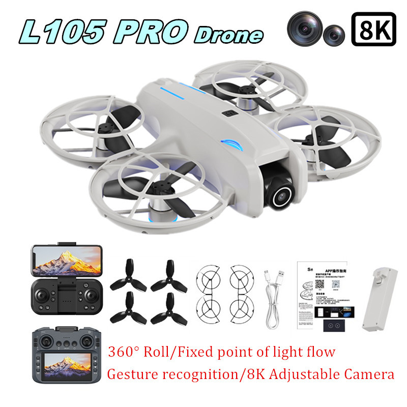 L105 PRO Drone Duel 8k Lens Fu - Brushed Drone Motor review and price