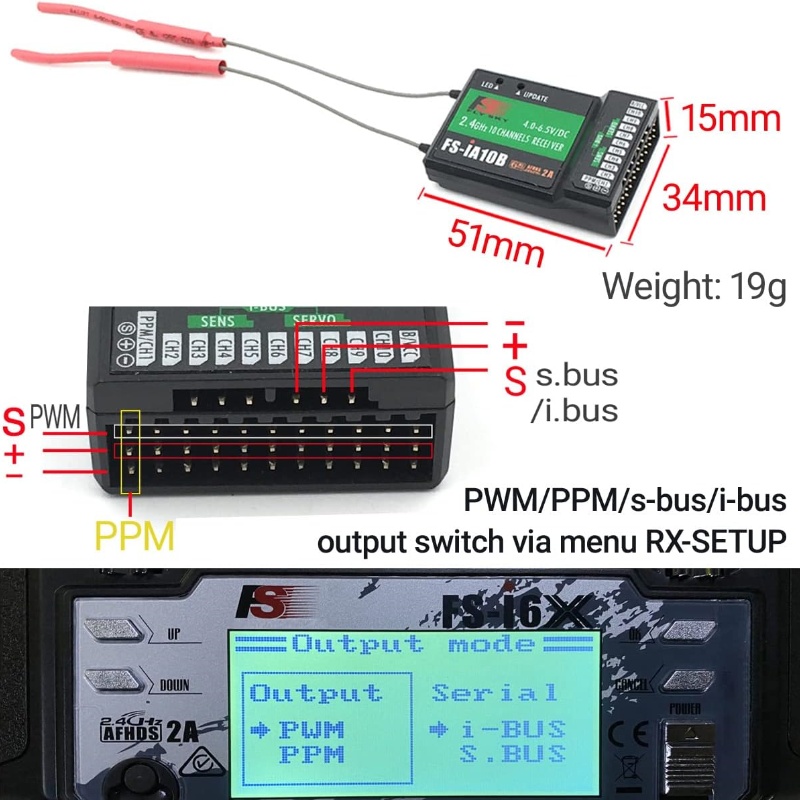 Flysky FS-iA10B 10CH Receiver  - Flysky Transmitter review and price