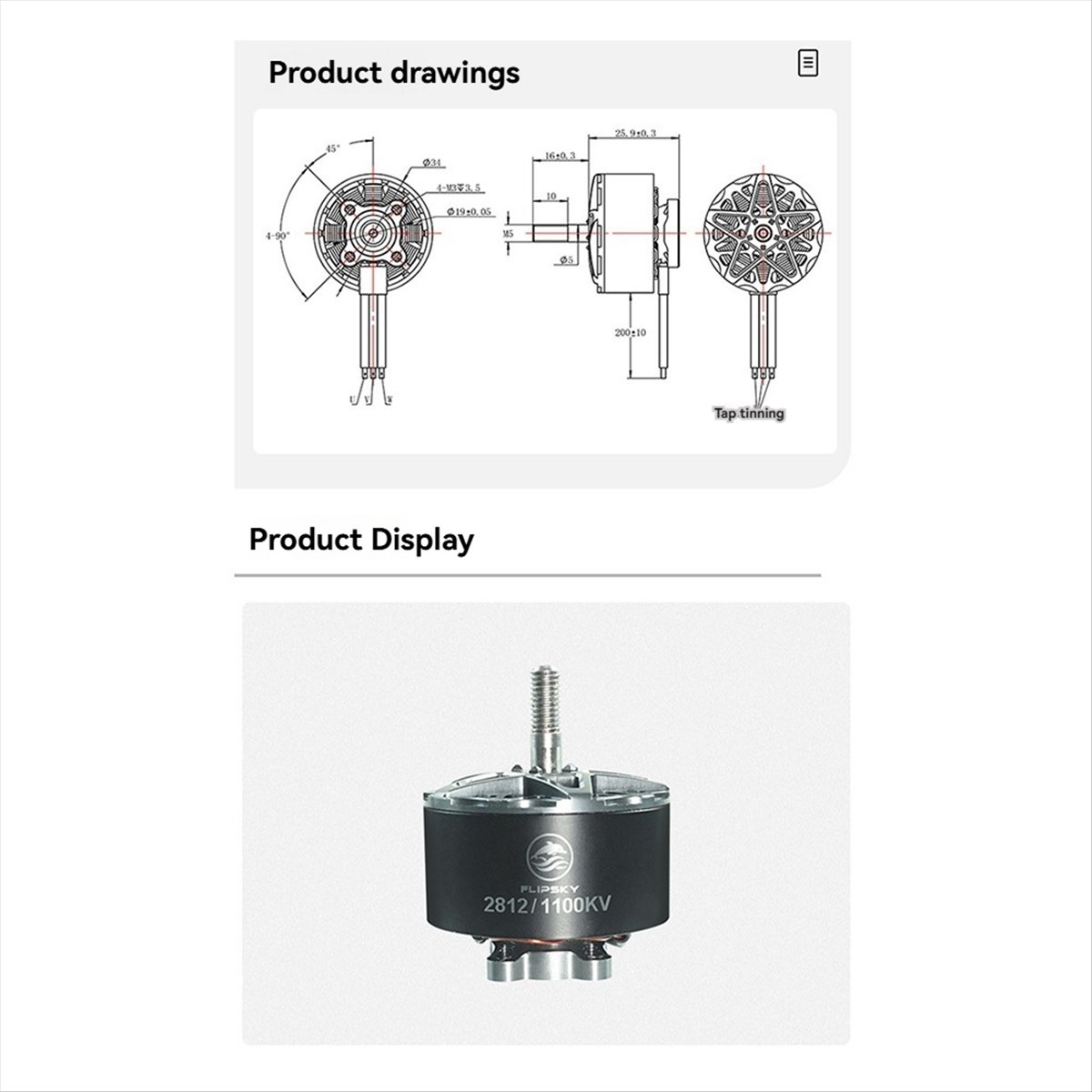 【Motor Parts】 2812 1100KV Brus - Fpv Drone review and price